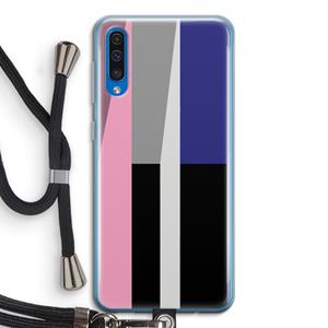 CaseCompany Gestalte 4: Samsung Galaxy A50 Transparant Hoesje met koord