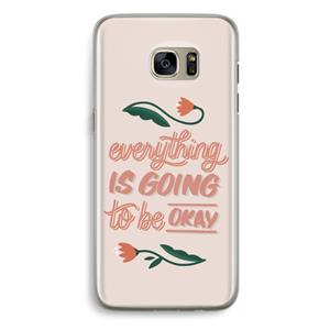 CaseCompany Optimistic flower girl: Samsung Galaxy S7 Edge Transparant Hoesje