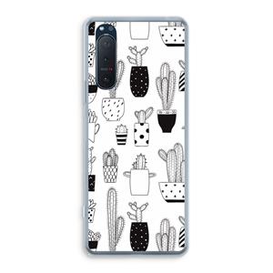 CaseCompany Cactusmotief: Sony Xperia 5 II Transparant Hoesje