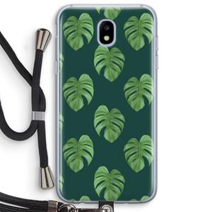 CaseCompany Monstera leaves: Samsung Galaxy J5 (2017) Transparant Hoesje met koord