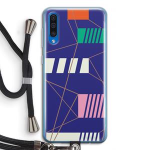 CaseCompany Gestalte 5: Samsung Galaxy A50 Transparant Hoesje met koord