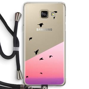 CaseCompany Fly away: Samsung Galaxy A5 (2016) Transparant Hoesje met koord