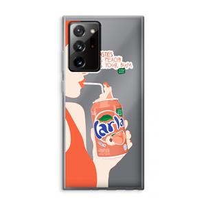 CaseCompany Peach please!: Samsung Galaxy Note 20 Ultra / Note 20 Ultra 5G Transparant Hoesje