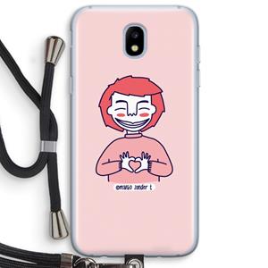 CaseCompany Hartje: Samsung Galaxy J5 (2017) Transparant Hoesje met koord