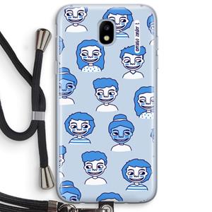 CaseCompany Gezichtjes: Samsung Galaxy J5 (2017) Transparant Hoesje met koord