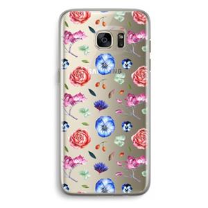 CaseCompany Bloemetjes: Samsung Galaxy S7 Edge Transparant Hoesje