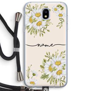 CaseCompany Daisies: Samsung Galaxy J5 (2017) Transparant Hoesje met koord