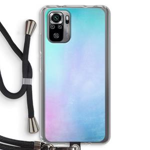 CaseCompany mist pastel: Xiaomi Redmi Note 10S Transparant Hoesje met koord