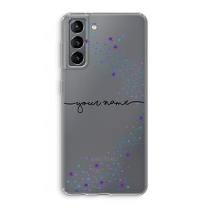 CaseCompany Sterren: Samsung Galaxy S21 Transparant Hoesje