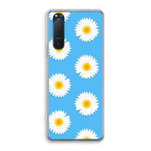 CaseCompany Margrietjes: Sony Xperia 5 II Transparant Hoesje