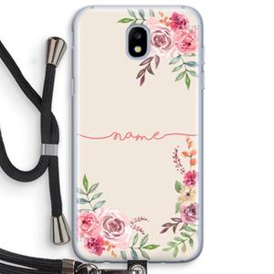 CaseCompany Rozen: Samsung Galaxy J5 (2017) Transparant Hoesje met koord
