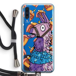 CaseCompany Loot Burger: Samsung Galaxy A50 Transparant Hoesje met koord