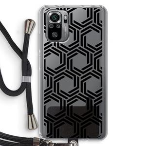 CaseCompany Geometrisch patroon: Xiaomi Redmi Note 10S Transparant Hoesje met koord
