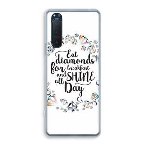 CaseCompany Diamonds: Sony Xperia 5 II Transparant Hoesje