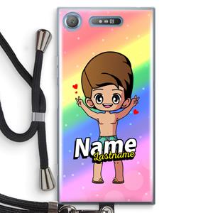 CaseCompany Chibi Maker man: Sony Xperia XZ1 Transparant Hoesje met koord
