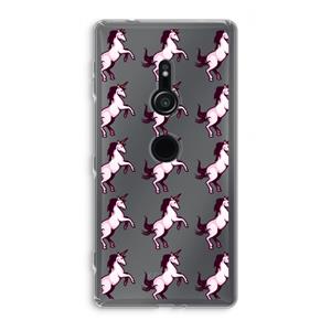 CaseCompany Musketon Unicorn: Sony Xperia XZ2 Transparant Hoesje