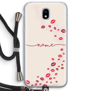 CaseCompany Kusjes: Samsung Galaxy J5 (2017) Transparant Hoesje met koord