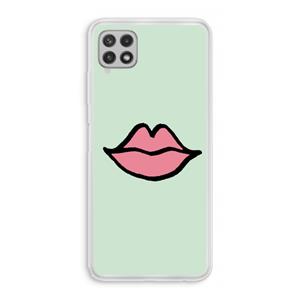 CaseCompany Kusje: Samsung Galaxy A22 4G Transparant Hoesje