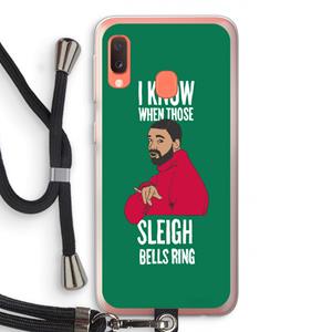 CaseCompany Sleigh Bells Ring: Samsung Galaxy A20e Transparant Hoesje met koord