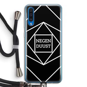 CaseCompany Negenduust geometrisch: Samsung Galaxy A50 Transparant Hoesje met koord