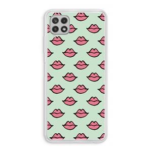 CaseCompany Lipjes: Samsung Galaxy A22 4G Transparant Hoesje