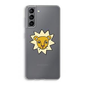 CaseCompany Kleine leeuw: Samsung Galaxy S21 Transparant Hoesje
