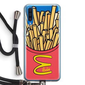 CaseCompany McElodie: Samsung Galaxy A50 Transparant Hoesje met koord