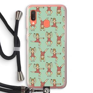 CaseCompany Gymboys: Samsung Galaxy A20e Transparant Hoesje met koord