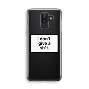CaseCompany Don't give a shit: Samsung Galaxy J8 (2018) Transparant Hoesje