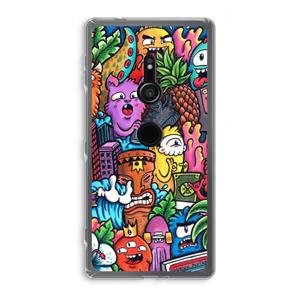 CaseCompany Vexx Mixtape: Sony Xperia XZ2 Transparant Hoesje