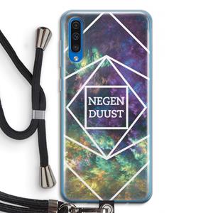 CaseCompany Negenduust ruimte: Samsung Galaxy A50 Transparant Hoesje met koord