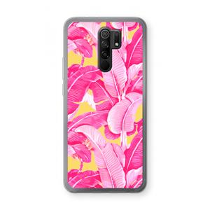 CaseCompany Pink Banana: Xiaomi Redmi 9 Transparant Hoesje