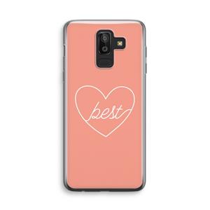 CaseCompany Best heart: Samsung Galaxy J8 (2018) Transparant Hoesje