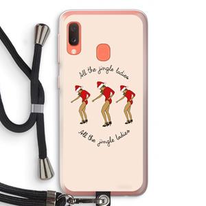 CaseCompany Jingle Ladies: Samsung Galaxy A20e Transparant Hoesje met koord