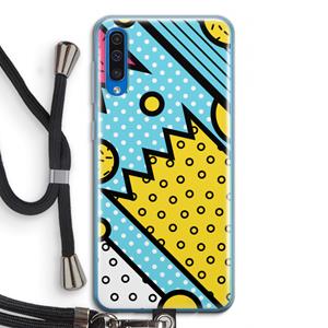 CaseCompany Pop Art #1: Samsung Galaxy A50 Transparant Hoesje met koord