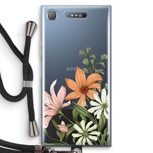 CaseCompany Floral bouquet: Sony Xperia XZ1 Transparant Hoesje met koord