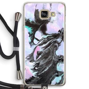 CaseCompany Pastel zwart: Samsung Galaxy A5 (2016) Transparant Hoesje met koord