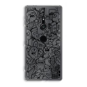 CaseCompany Vexx Black City : Sony Xperia XZ2 Transparant Hoesje