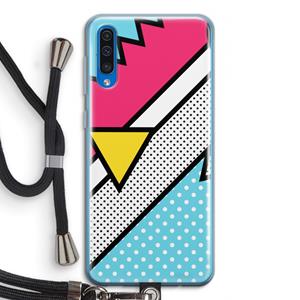 CaseCompany Pop Art #3: Samsung Galaxy A50 Transparant Hoesje met koord