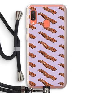 CaseCompany Bacon to my eggs #2: Samsung Galaxy A20e Transparant Hoesje met koord