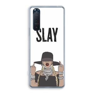 CaseCompany Slay All Day: Sony Xperia 5 II Transparant Hoesje