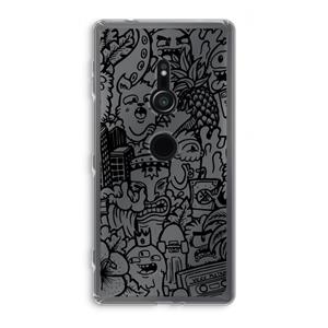 CaseCompany Vexx Black Mixtape: Sony Xperia XZ2 Transparant Hoesje