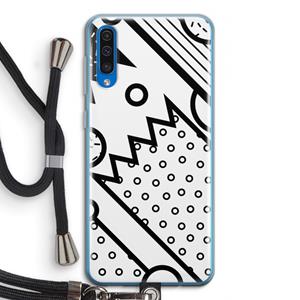 CaseCompany Pop Art #4: Samsung Galaxy A50 Transparant Hoesje met koord