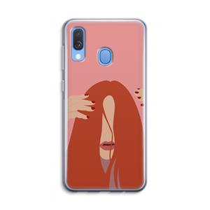 CaseCompany Woke up like this: Samsung Galaxy A40 Transparant Hoesje