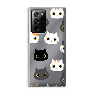 CaseCompany Katten: Samsung Galaxy Note 20 Ultra / Note 20 Ultra 5G Transparant Hoesje