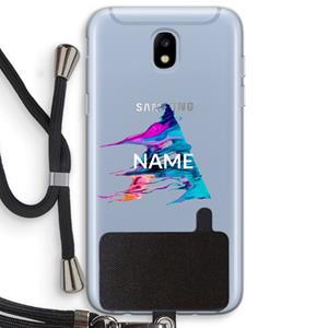 CaseCompany Abstract Spectrum: Samsung Galaxy J5 (2017) Transparant Hoesje met koord