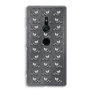 CaseCompany Zwarte poes: Sony Xperia XZ2 Transparant Hoesje