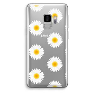 CaseCompany Margrietjes: Samsung Galaxy S9 Transparant Hoesje