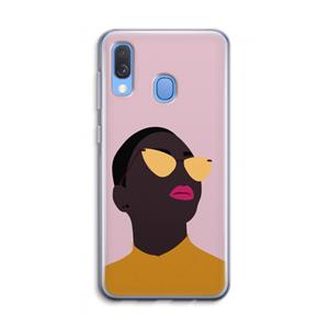 CaseCompany Yellow glasses: Samsung Galaxy A40 Transparant Hoesje