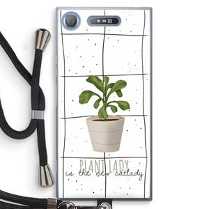 CaseCompany Kamerplant op vensterruit: Sony Xperia XZ1 Transparant Hoesje met koord